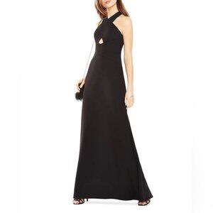 BCBGMAXAZRIA Black Halter Open-Back Formal Dress - Women's 2